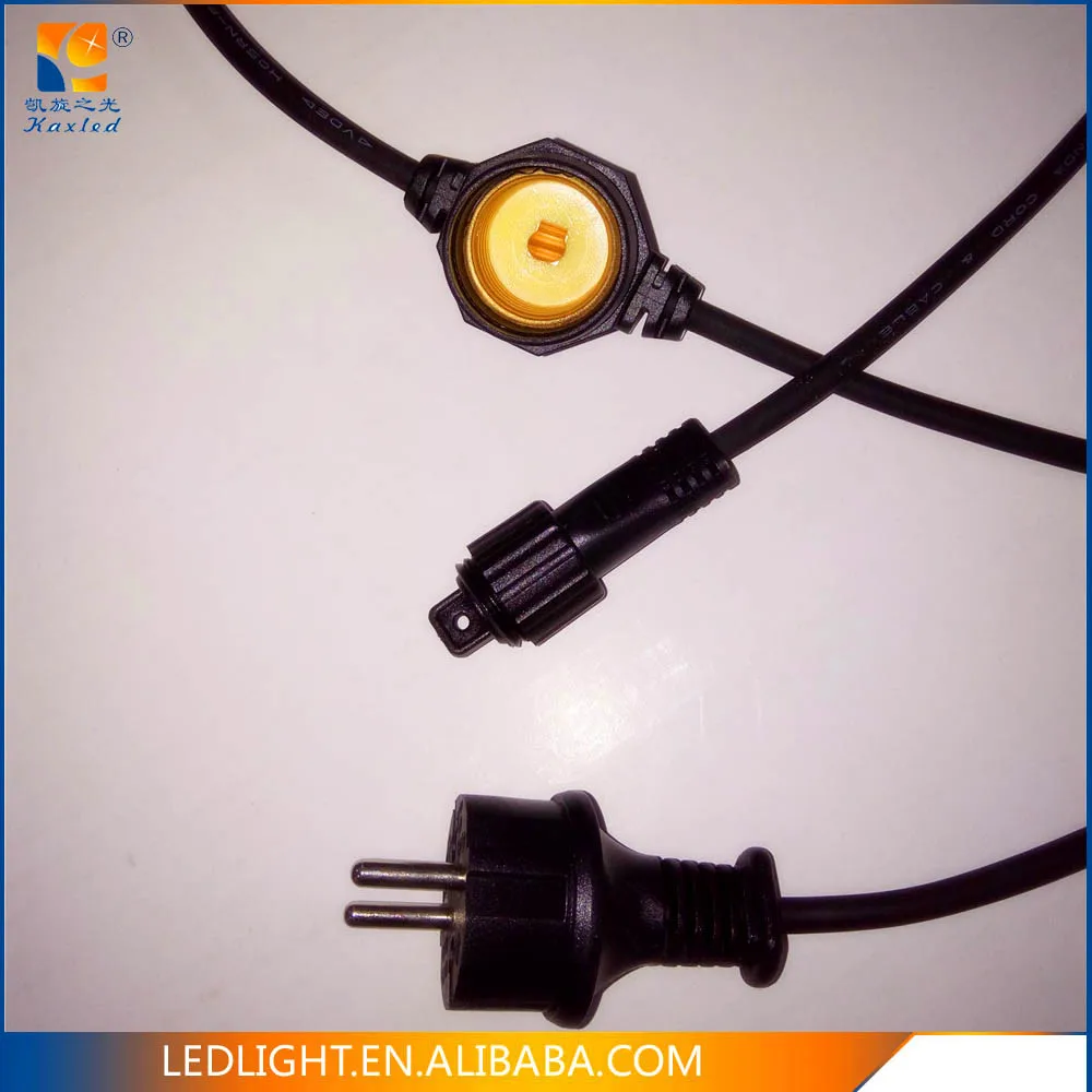 wholesale e27 bulb led black white wire festoon string belt