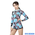Wholesale Custom Fashion flower design boat surf wetsuit Sexy Women neoprene swimwear