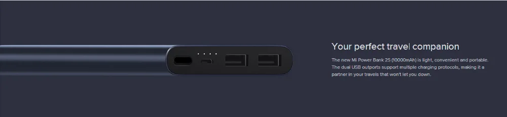 Official Global Version Xiaomi Mi Power Bank 2 2S 10000mAh Quick Charge Portable Power Source Powerbank Black Sliver - ANKUX.COM