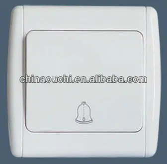 Flush mounted push button doorbell switch