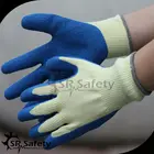 SRSAFETY yellow security seamless latex gloves
