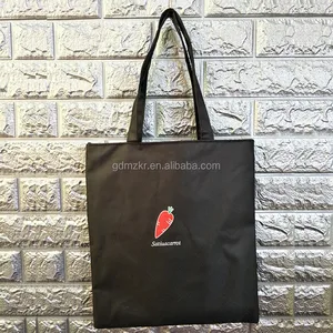 quality custom black standard size gift cotton canvas tote bag
