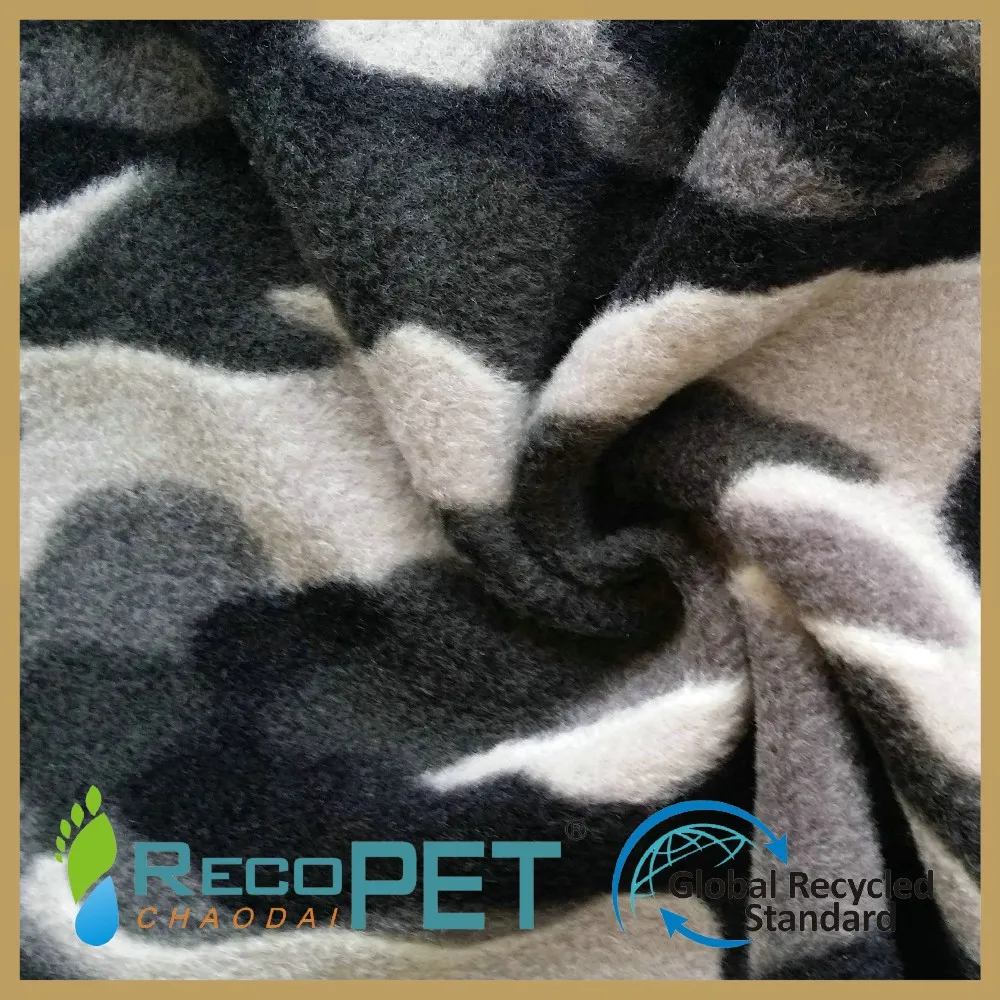 Recycled PET polar fleece fabric made from plastic bottles, View polar