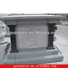 Korean granite tombstone with sculpture