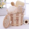 Natural Wooden Bath Loofah Set Small New Promotional Gift item