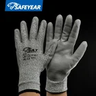 Cheap Price Grey PU Coated Cut Resistant Gloves Cut Level 3 Protective Gloves EN388