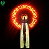 2018 Fashion USB LED Handheld Flashing Programmable Fan ,Custom Message For Promotion