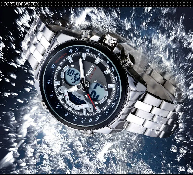 Skmei #0993 french luxury brands stainless steel chain digital wrist watch