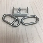 Sandblasted stainless steel watch band buckles and loops