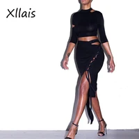 8128 Two Piece Sets Fashion Round neck Top Mini Skirt Sexy Club Black Club Wear 2 Pieces Set Outfits Party Clothes
8128 Two Piece Sets Fashion Round neck Top Mini Skirt Sexy Club Black Club Wear 2 Pieces Set Outfits Party Clothes