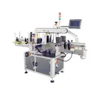 Automatic flat bottle labeling machine ,Cosmetic jar top labeling machine