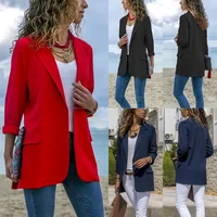 2019 New Arrival Fashion Solid Color Slim Fit Women Lapel Blazer Coat Long Sleeve Suit Jacket Coldker
2019 New Arrival Fashion Solid Color Slim Fit Women Lapel Blazer Coat Long Sleeve Suit Jacket Coldker