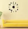 Digital modern DIY large acrylic wall clock 3D mirror surface sticker home office decor
