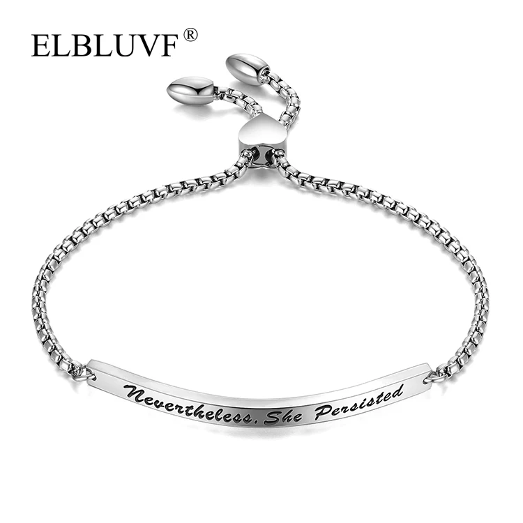 ELBLUVF Free Shipping Stainless Steel New Design Lettering Long Bar Box Chain Bracelet Size Ajustable, Gold , silver ,rose gold
ELBLUVF Free Shipping Stainless Steel New Design Lettering Long Bar Box Chain Bracelet Size Ajustable, Gold , silver ,rose gold