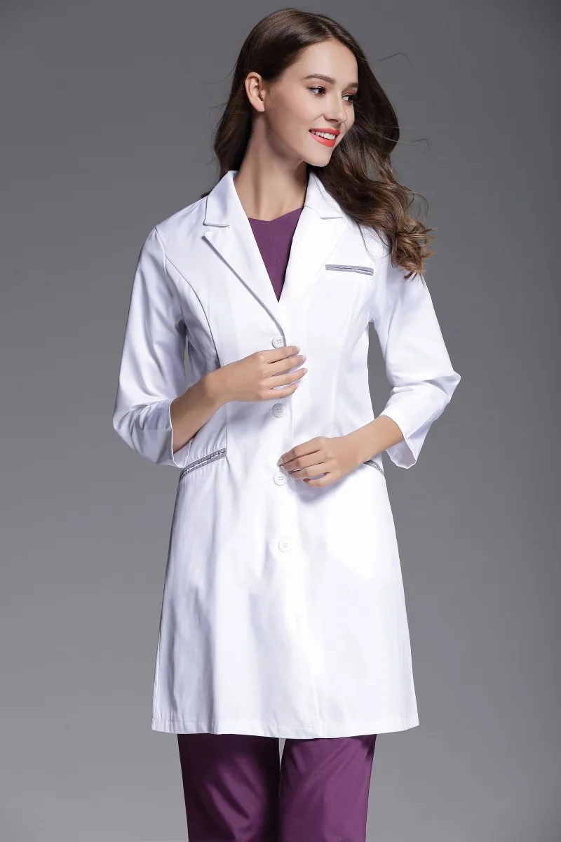 医疗服装女性礼服白色衣服实验室外套为医生