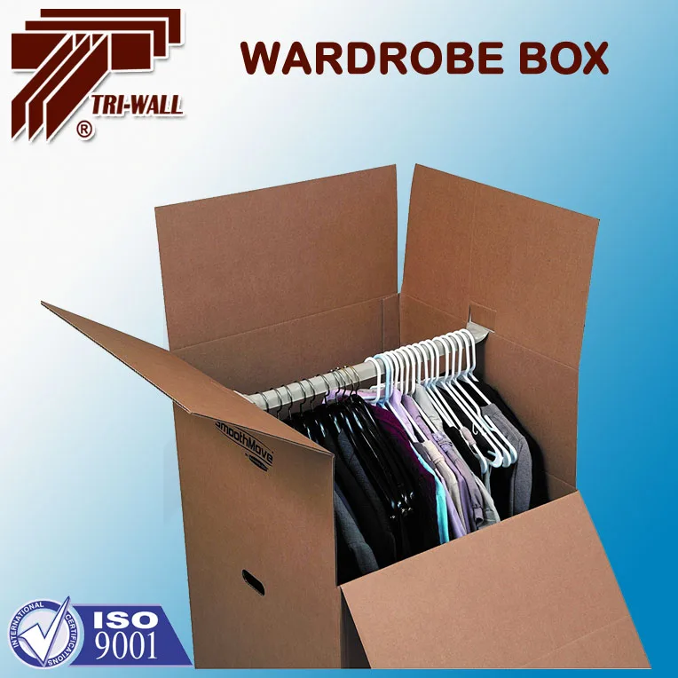 Customized Heavy Duty Corrugated Moving Box Paper Wardrobe Carton