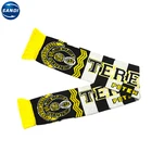 Promotional custom sport fan football knitted scarf with logo