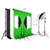 Lightdow Photograph Background Support Equipment: Softbox+Backdrop+Light Stand+Umbrella+Reflector Green Screen Kit