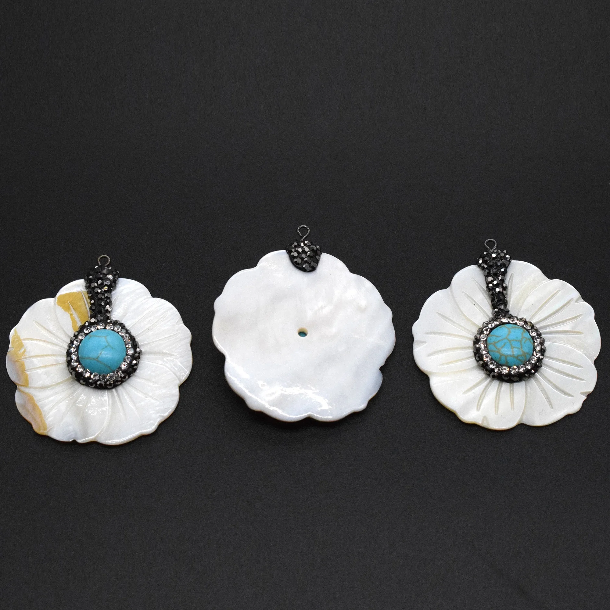 2019 Natural Mother of pearl shell Flower Pendant Pave Rhinestone Turquoise Earring Necklace Findings
2019 Natural Mother of pearl shell Flower Pendant Pave Rhinestone Turquoise Earring Necklace Findings