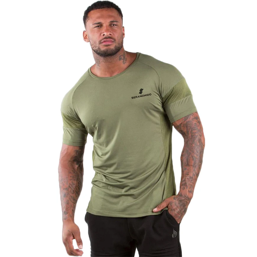 Athletic Mens Fashion GYM Quick Dry Custom Logo T-Shirt With Mesh Panels, Accept custom made color
Athletic Mens Fashion GYM Quick Dry Custom Logo T-Shirt With Mesh Panels, Accept custom made color