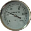 HF 2" 3" 4" 50mm, 75mm, 100mm, 304 / 316 / 316L / 11Cr18Ni9Ti High Or Low Temperature Bimetal Coil Bimetallic Thermometer