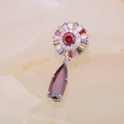 Shining clear Classic wedding decoration style brooch 925silver plated brooch