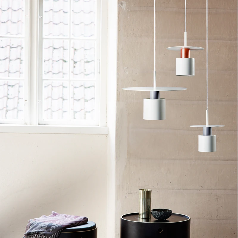 Nordic contracted show dining room small chandelier Denmark creative metal bedroom bedside dining room study corridor chandelier