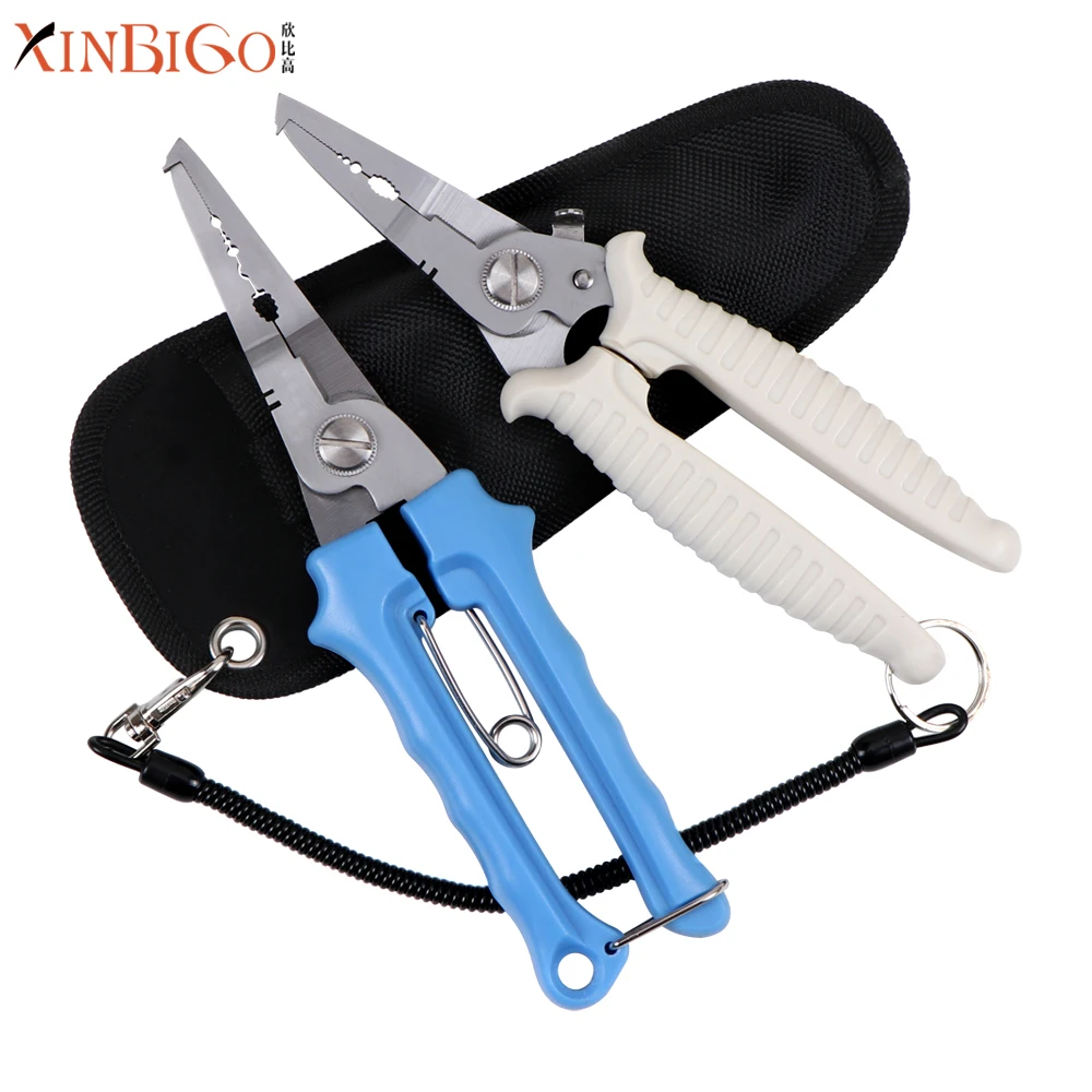 New exquisite large stainless steel multifunction lure plier professional fishing accessories, Blue, beige white
New exquisite large stainless steel multifunction lure plier professional fishing accessories, Blue, beige white