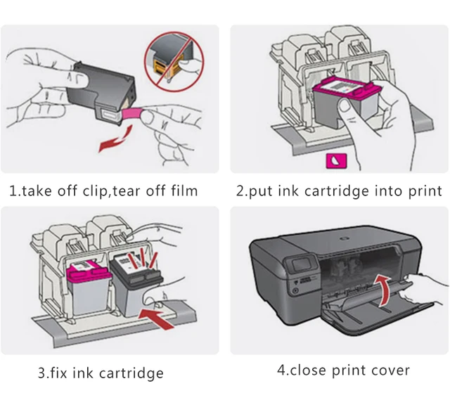 Magnetic Compatible ink cartridges For HP62 For HP 62 Envy 5640