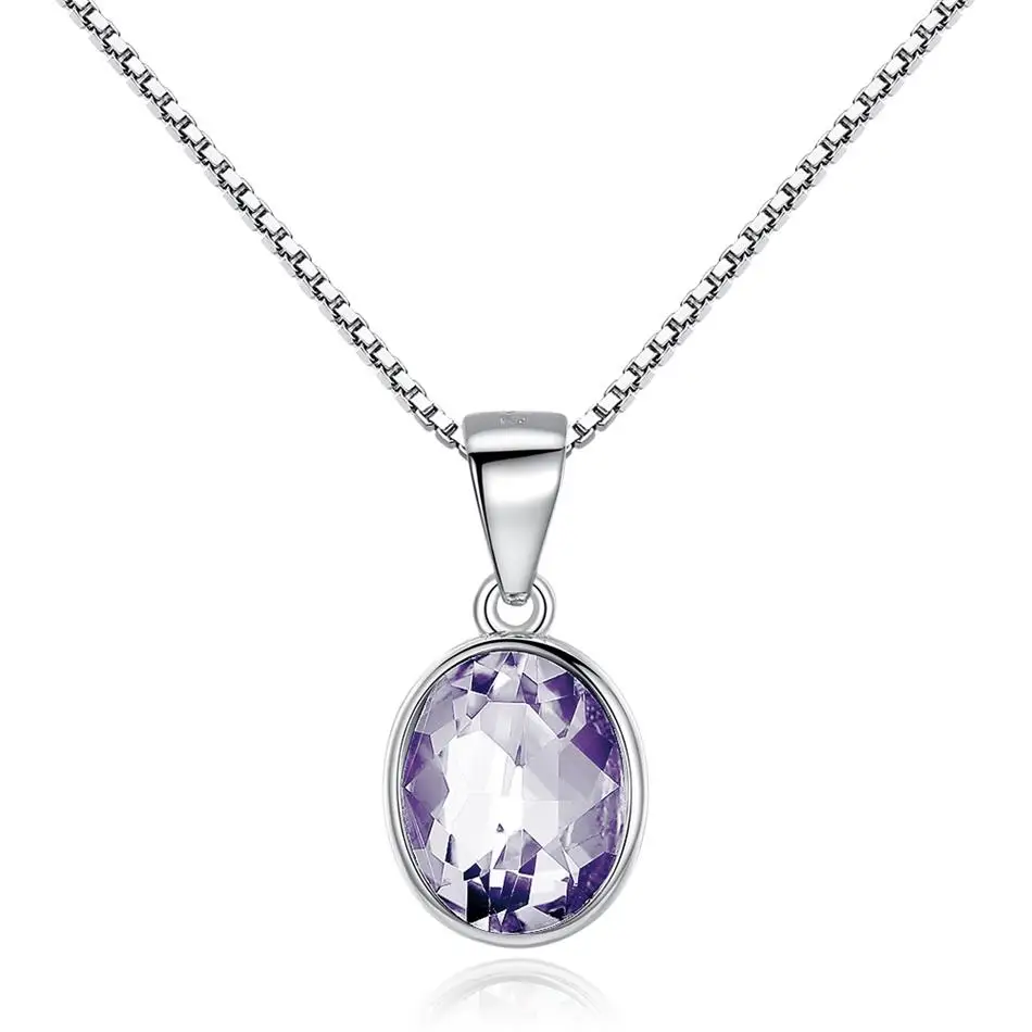 Trendy Pendant Necklace Purple Gemstone 925 Sterling Silver Long Chain Necklace for Women Fashion Jewelry Gift
Trendy Pendant Necklace Purple Gemstone 925 Sterling Silver Long Chain Necklace for Women Fashion Jewelry Gift