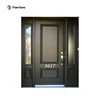New Large 100% Solid Wood Prehung Exterior Back / Front Door Carved Design