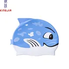 Wholesale Fish Shape Waterproof Kid's Silicone Swimming Cap
