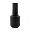 Stocked cylinder shape 15ml empty glass nail polish bottle with matte silver cap and Dupont brand Brush for Gel Nail