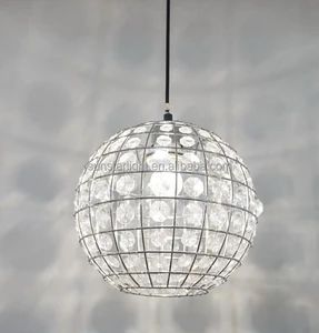 modern indoor pendant light hanging ball crystal ceiling lamp