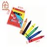 Non toxic 6 pack mini coloring crayons with colouring books for kids drawing