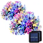 Indoor/outdoor Decoration plastic led string light XLTD-116 solar flower string light in solar garden lights