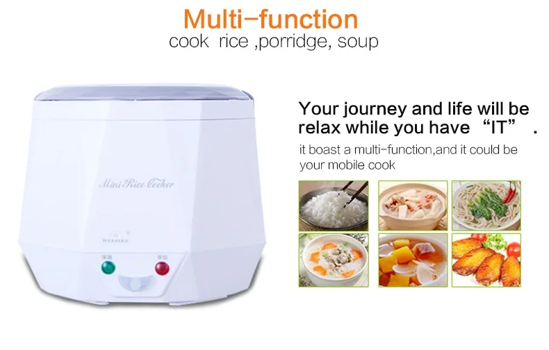 Hot selling diamond shape portable mini electric rice cooker for car use for travel