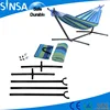 Outdoor Cotton Camping Hammock Stands Leisure Hanging Hammock Chair Double Hammock Steel Stand Swing Bed