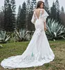 Long bridal dress wedding party gowns transparent fishtail beach wedding dresses light design