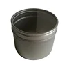 Silver Plain Round Seamless Tin Box With Clear Top