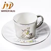 cappuccino geometric ceramic mug cup and saucer set porcelain