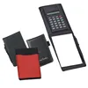 pocket calculator with notebook and pen holder