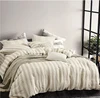 100% pure linen stone washed soft bed set bed sheet set