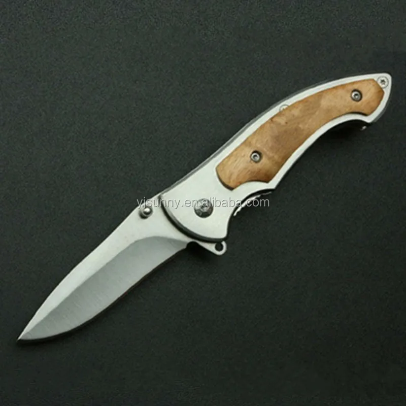 XTY337B High Quality Fashionable White Shadow Wood Handle Folding Pocket Knife