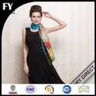 Digital Printing Silk Sateen Scarf As Custom Design With Any Size For Women