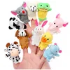 kid's educational 12 pieces in 1 set small animal plush finger puppet toy doll