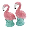 New design hand paint home goods ceramic decoration pink flamingo garden ornaments