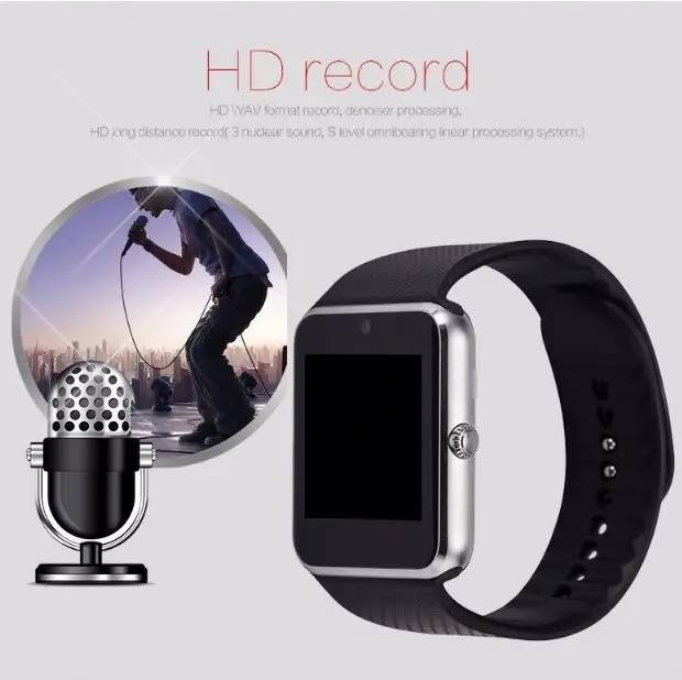 New model touch screen and camera watch mobile phone gt08 con tarjeta sim vs dz09 reloj inteligente reloj inteligente - ANKUX Tech Co., Ltd