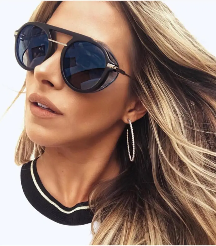 M754 High Quality Matte Black Vintage Round Steampunk Sunglasses Wholesale Sourcing Agent
M754 High Quality Matte Black Vintage Round Steampunk Sunglasses Wholesale Sourcing Agent