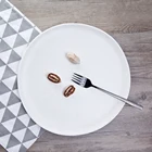 Durable Porcelain Round&White Ceramic Matte Dinner Plates